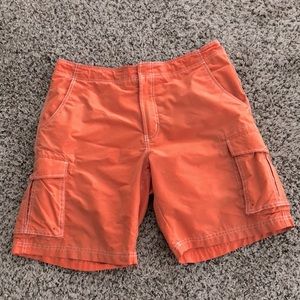 Lands’ End Men’s Swim Trunks SZ 34 Waist Orange Cargo style